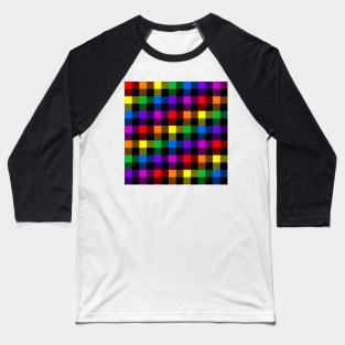 rainbow buffalo plaid Baseball T-Shirt